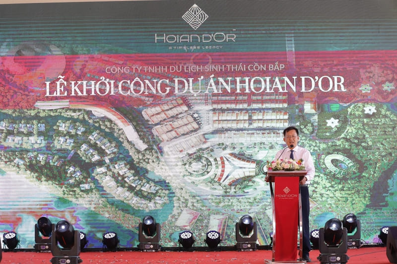 Ông Nguyễn Văn Lanh - Phó Chủ tịch UBND TP Hội An tại Lễ khởi công dự án Hoian D'or